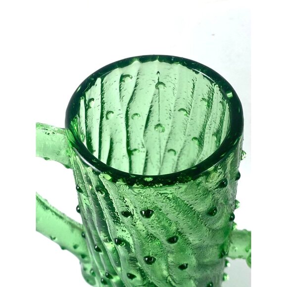 Northwood Glass Mold Green Glass Stump Creamer LG Wright Tree Trunk Pump - Picture 4 of 7